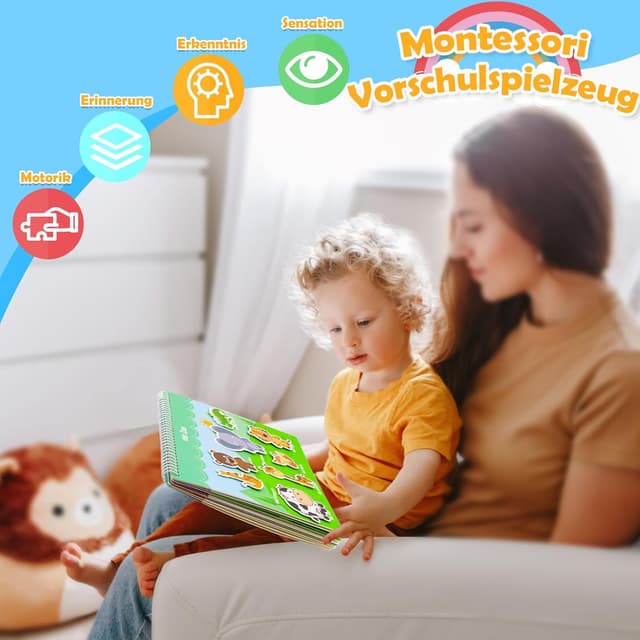 Thumbnail 2 de Weokeey Quiet Book Montessori 12 Themen