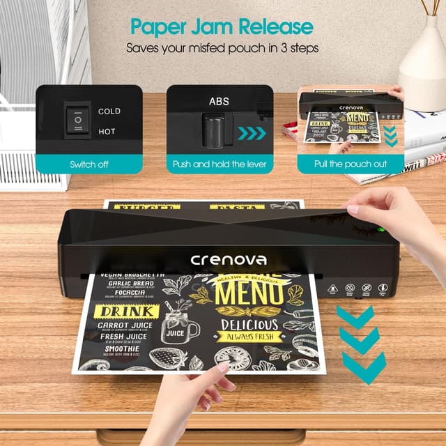 Detalle 2 de crenova A4 Laminator 250 mm/min