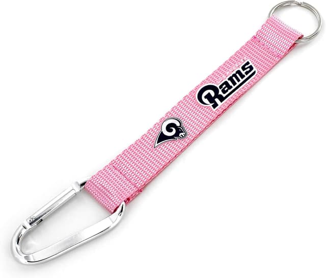 Detalle de Aminco NFL Unisex Carabiner Lanyard Keychain with Enclosed Split Ring