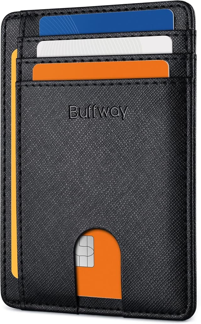 Imagen de Buffway Slim RFID Wallet 3.1×4.4 in 👛 en OfertitasTOP
