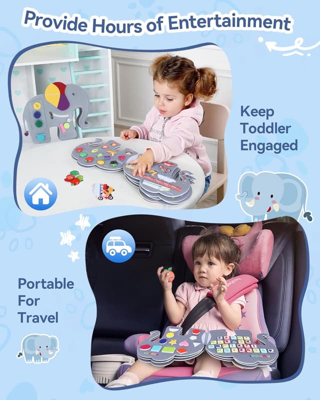 Thumbnail 6 de Heypappy Busy Board 12 en 1 libro sensorial