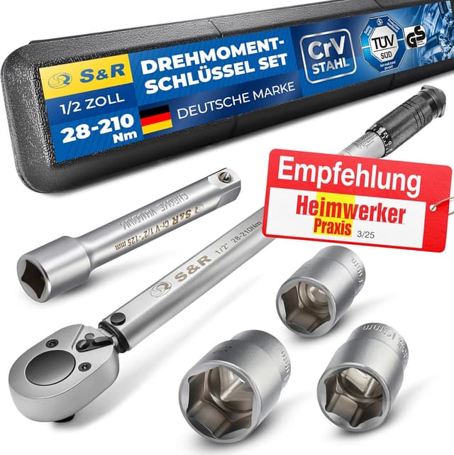 Detalle de S&R 1/2 Zoll Drehmomentschlüssel 28–210 Nm