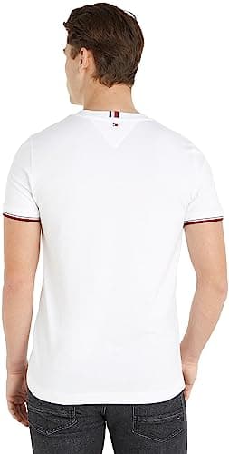 Thumbnail 1 de Tommy Hilfiger Tipped Tee Blanco Manga Corta para Hombre 👕