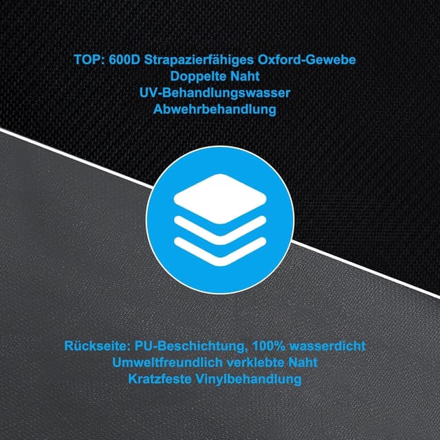 Detalle 1 de Bonna faltgarage für Fahrradanhänger, Hundeanhänger und Lastenanhänger – wasserdichte Abdeckung aus 600D Oxford (140×88×92 cm)