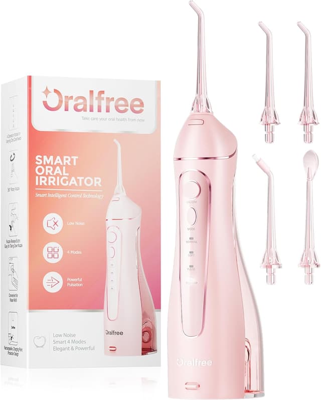 Detalle de Oralfree Cordless Water Flosser Teeth Picks for Dental Braces (Rechargeable, IPX7)