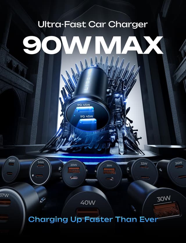 Detalle 2 de LISEN 90W Car Charger for iPhone