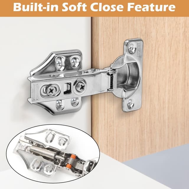 Detalle de Umllpet 10er-Set Scharniere für Eckanschlag mit Softclose – 110° Öffnungswinkel