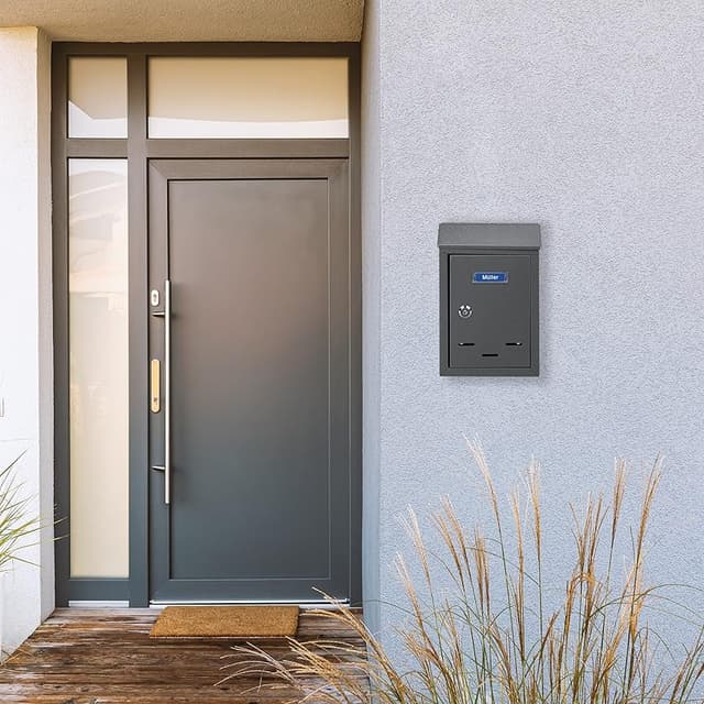 Thumbnail 4 de Relaxdays Buzón Pared Vertical negro 26,5×19×6,5 cm