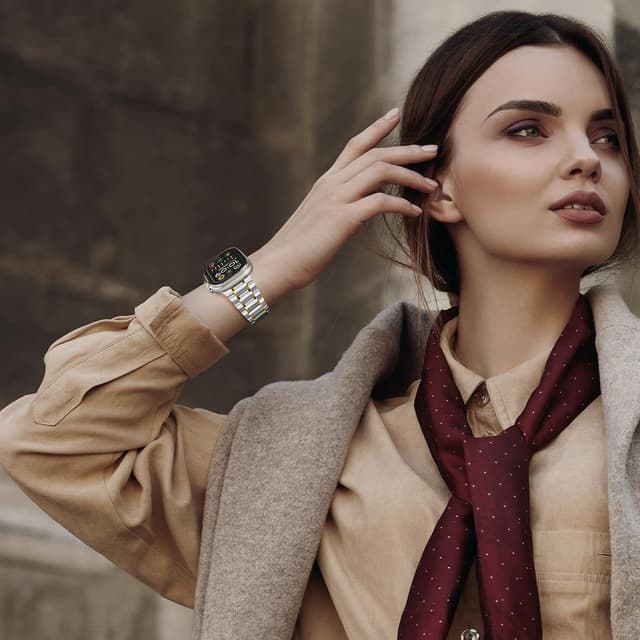 Detalle de Anlinser metal Apple Watch strap 49mm