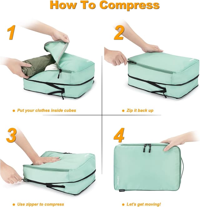 Detalle de Lumesner Compression Packing Cubes 8-piece