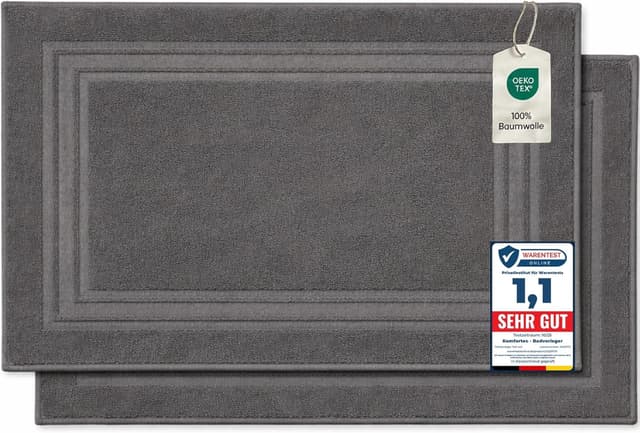 Detalle de Komfortec tappetini bagno 2 pezzi 50x70