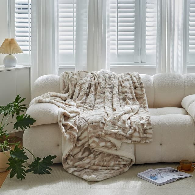 Detalle de Wajade Couverture Plaid polaire super chaude marbre 130x160 cm