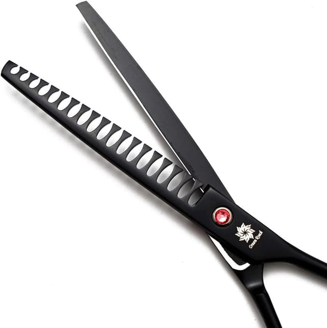 Detalle de Dream Reach Professional 7.0'' Dog & Cat Grooming Scissors Kit (4 pcs) - Curved, Thinning, Chunker & Straight