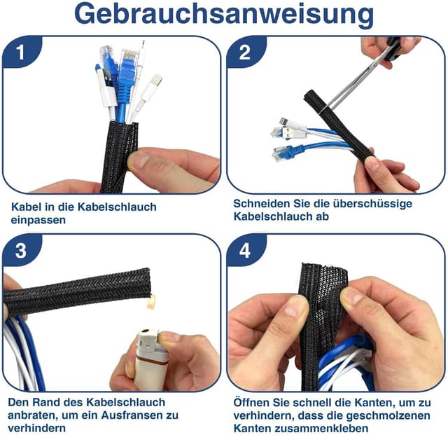 Detalle 2 de Palazen Kabelschlauch 3 m, 12-20 mm