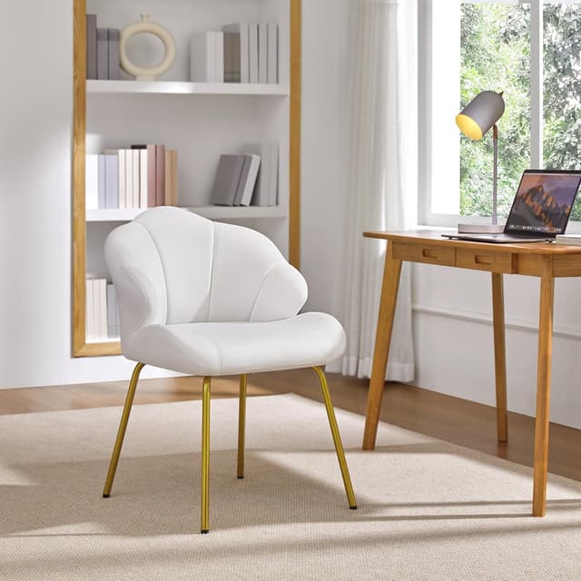 Thumbnail 1 de Yaheetech Poltrona Shell in velluto 56 cm