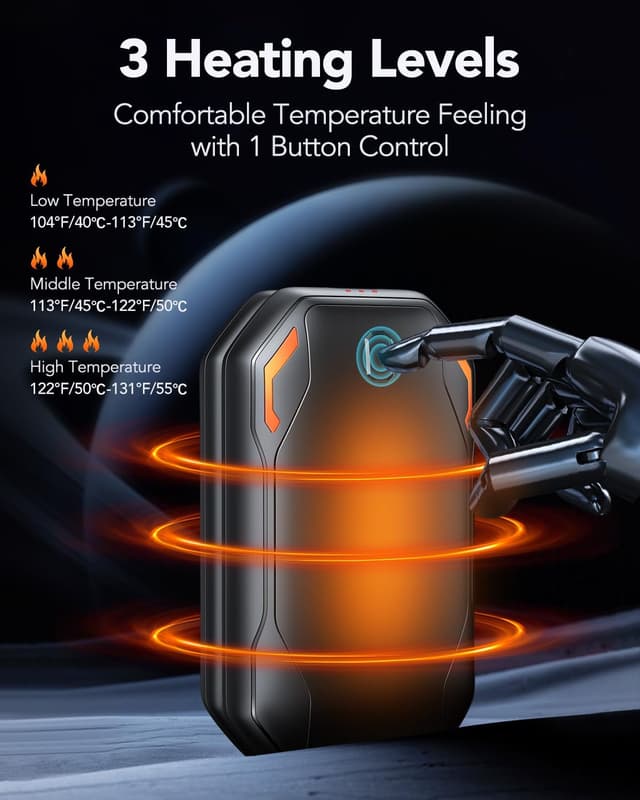 Thumbnail 1 de PHEJIE Rechargeable Hand Warmers 6000mAh 2-pack