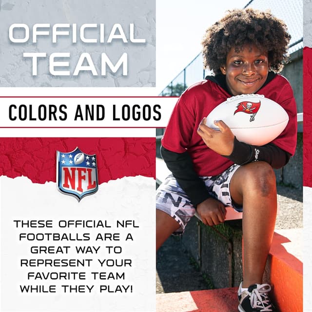 Thumbnail 6 de Franklin Sports NFL Autograph Football (Official Size) - Tampa Bay Buccaneers Souvenir for Signatures