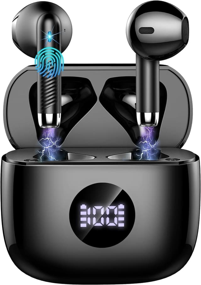 Detalle de 2026 Cuffie Bluetooth in-ear wireless Bluetooth 5.4 con ENC e microfono, fino a 40 ore, IP7