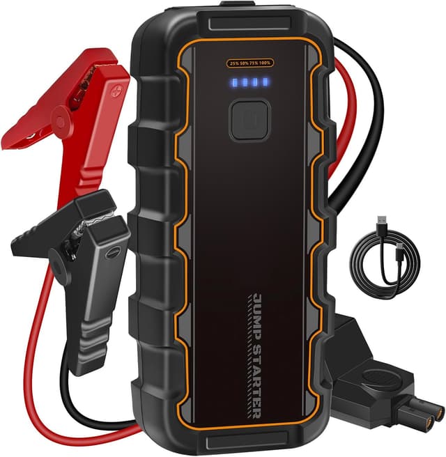 Detalle de LAIVIYA Booster Batterie Voiture 7000A 12V – démarreur portable avec lampe LED et chargeur USB