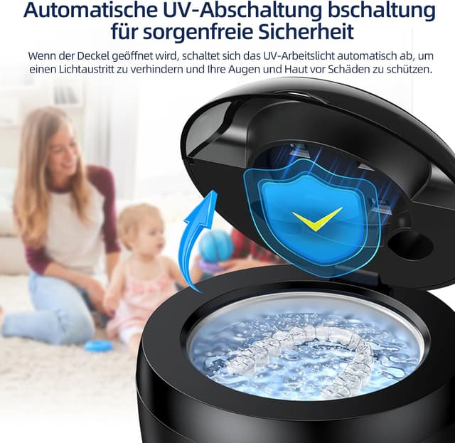 Thumbnail 5 de Ultraschallreinigungsgerät, Opilea 45kHz Dental Pod, 4 Modes Ultrasonic Cleaner for Zahnersatz, Retainer, Aligner, Prothesen, Zahnbürstenkopf, Schmuck Schwarz
Ultraschallreinigungsgerät, Opilea 45kHz Dental Pod,…