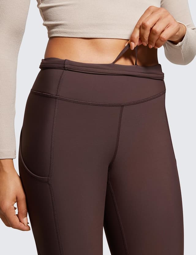 Detalle de Leggings thermiques CRZ YOGA femme à taille haute avec doublure polaire et poches
