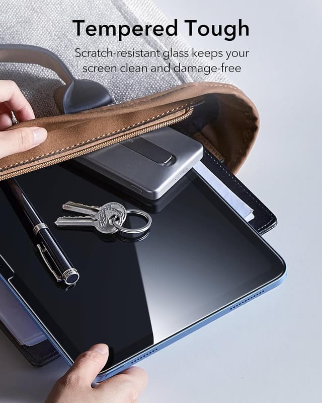 Detalle de ESR 2-Pack Screen Protector for iPad A16 (11th Gen 2025 / 10th Gen 2022) tempered glass with alignment frame