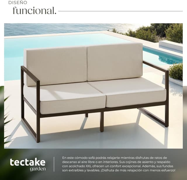 Thumbnail 4 de tectake Conjunto jardín exterior 2 plazas