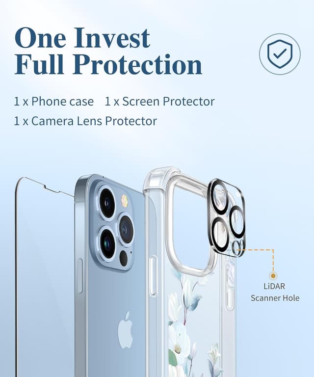 Thumbnail 6 de GVIEWIN iPhone 13 Pro Case with 6.1" Screen Protector