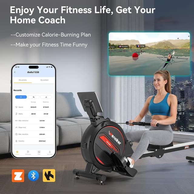 Thumbnail 3 de Wenoker magnetic rowing machine 16 levels