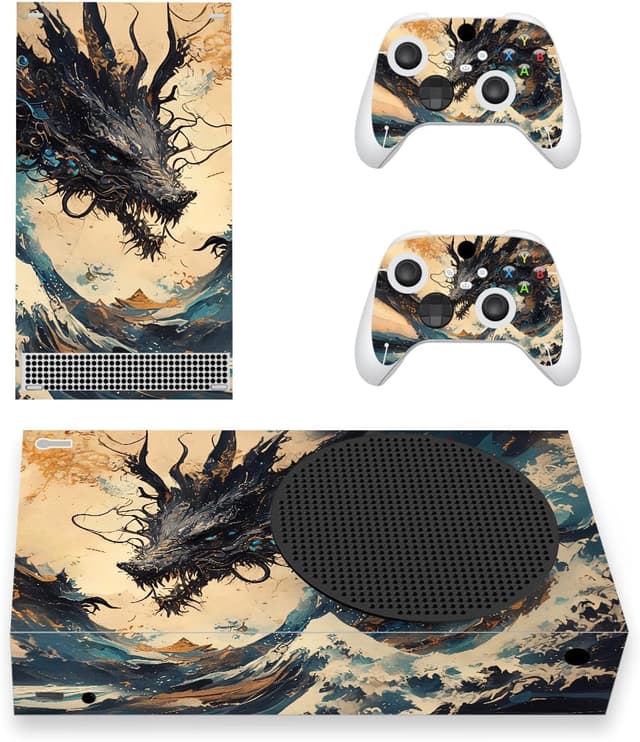 Thumbnail 6 de playvital Orange Star Universe vinyl skin for Xbox Series S