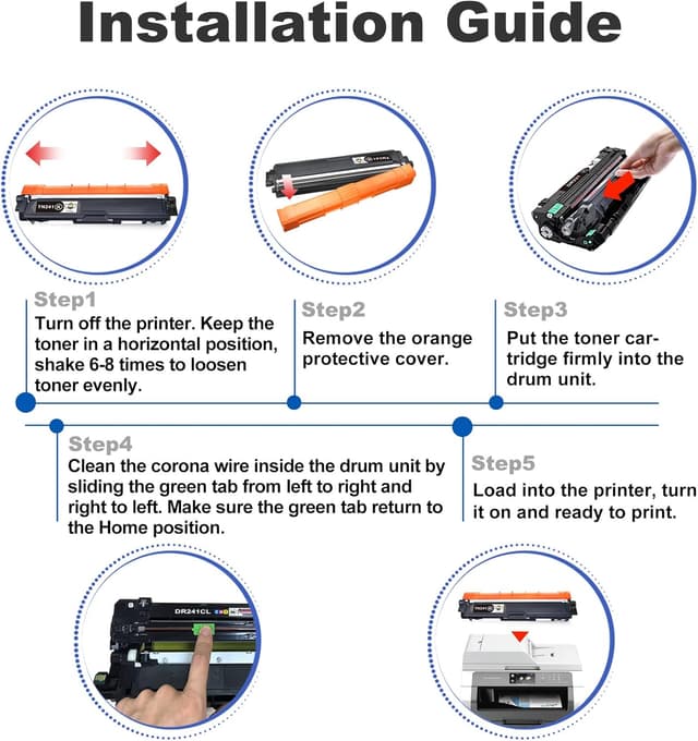 Detalle de CMYBabee TN241 toner compatibile per Brother TN-241/TN-245/TN-242/TN-246 (4 confezioni) per MFC e DCP
