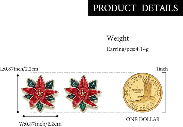 Detalle de Boucles d’oreilles Clearine femme série de Noël avec pendentif étoile en forme d’arbre