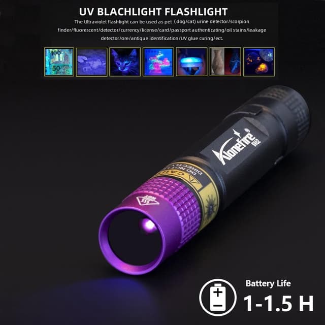 Detalle 2 de Alonefire SV62 UV Taschenlampe 365 nm