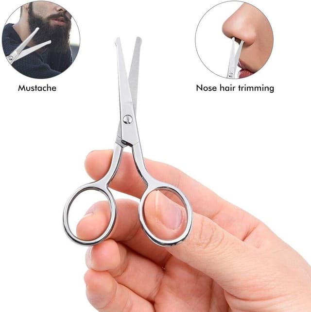 Detalle de LIVINGO Professional Small Ear & Nose Hair Scissors (Curved, Safety Rounded Tip) – 2 Pack