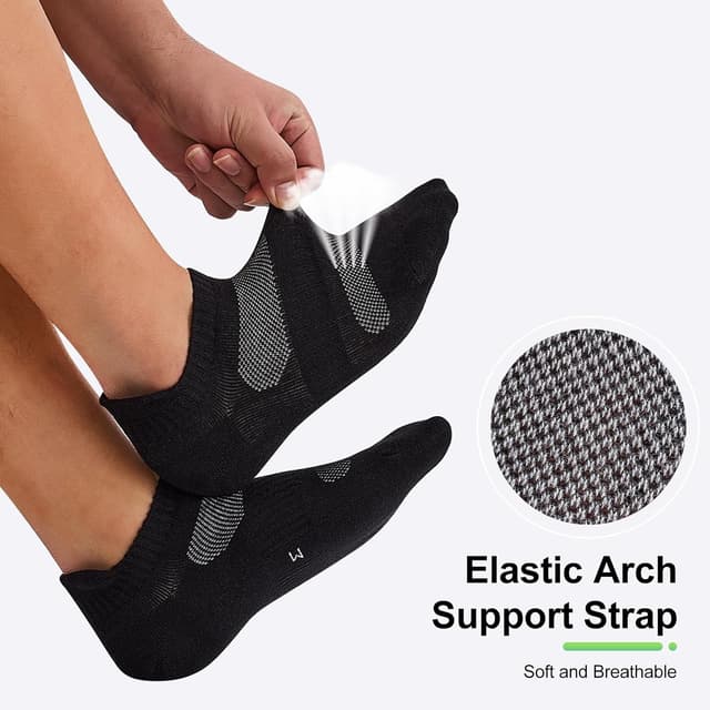 Detalle de Niorasen Calzini Uomo 10 Paia traspiranti (cotone, corti) per lavoro, passeggiate e casual