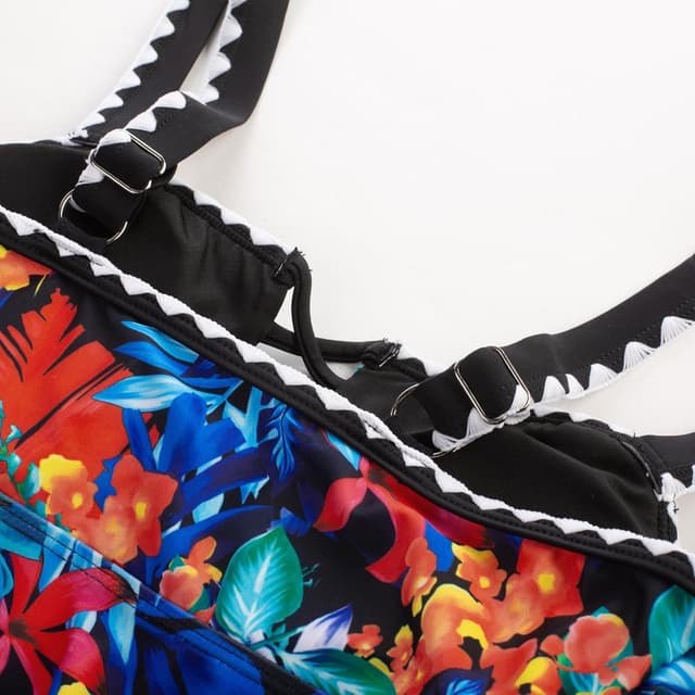 Detalle 2 de Kate Kasin Tankini Two-Piece Tummy Control Swimsuit (Floral Flow Top & Short Bottom)