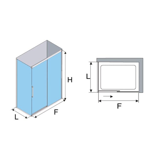 Thumbnail 3 de Profiltek Hit HI-216 mampara ducha angular 🚿
