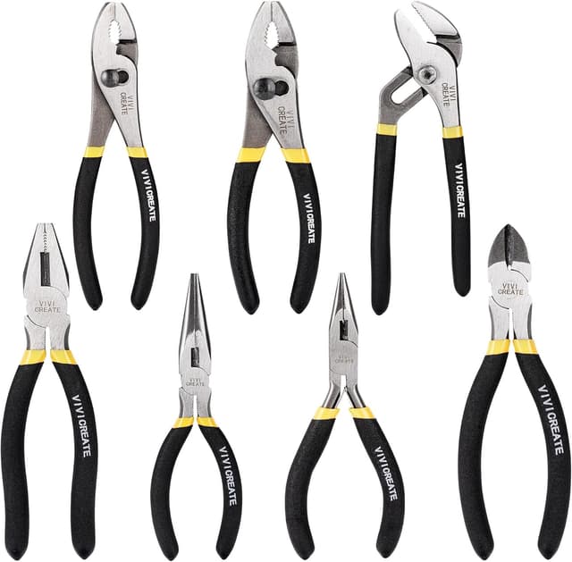 Detalle de Vivicreate 7-Piece Pliers Set for Home Repair, DIY, and Auto Electrical Work