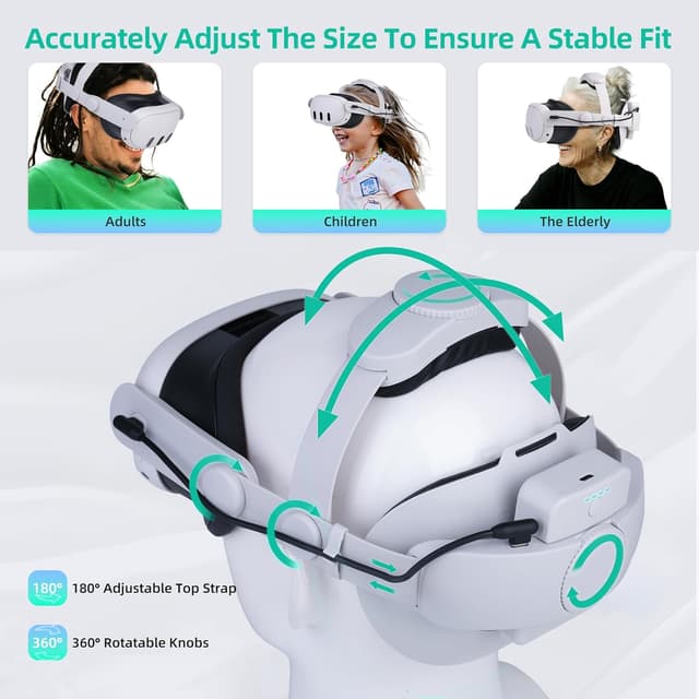 Thumbnail 4 de Noiposi Battery Head Strap 7500mAh for Meta Quest 3 VR