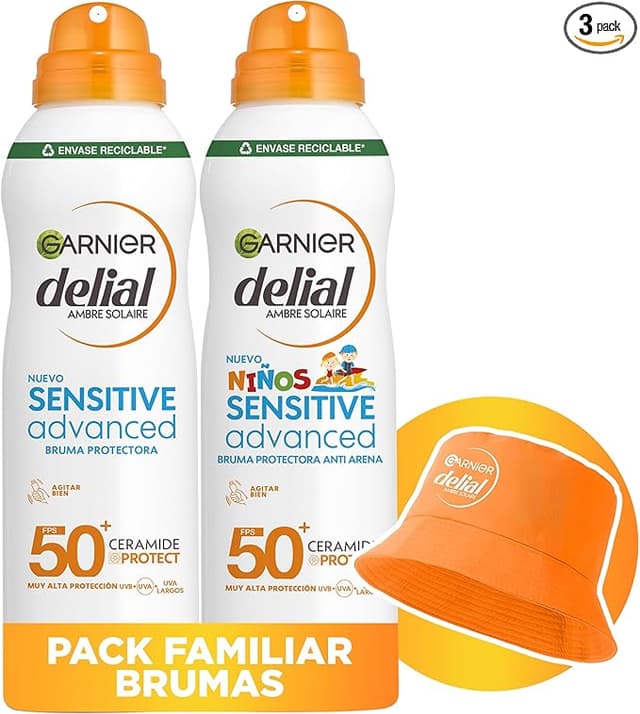 Detalle de Garnier Delial Pack Limitado: Brumas FPS 50+ + Gorro Regalo