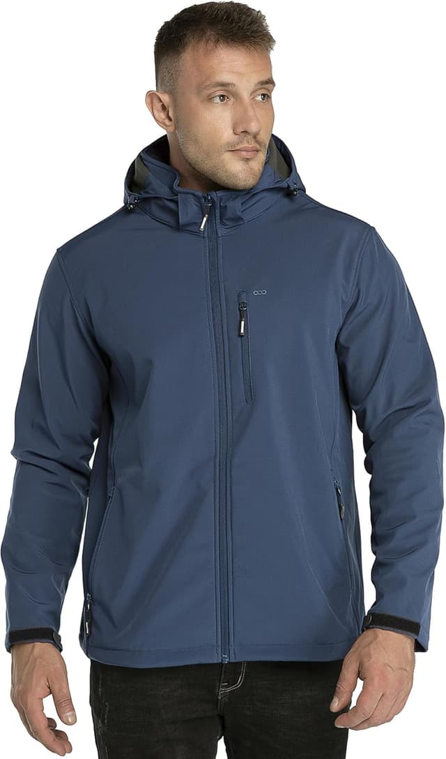 Detalle 2 de 33,000ft Herren-Softshelljacke wasserdicht & winddicht mit Fleece-Fütterung