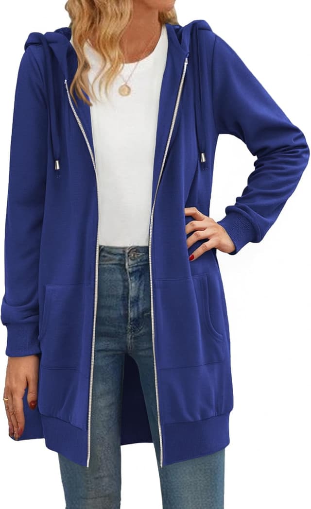 Detalle 2 de Zeagoo Zip Up Hoodie Tunic Sweatshirt for Women