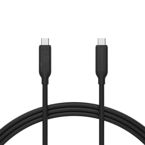 Detalle de Amazon Basics Cable USB-C a USB-C 1 m, 240 W
