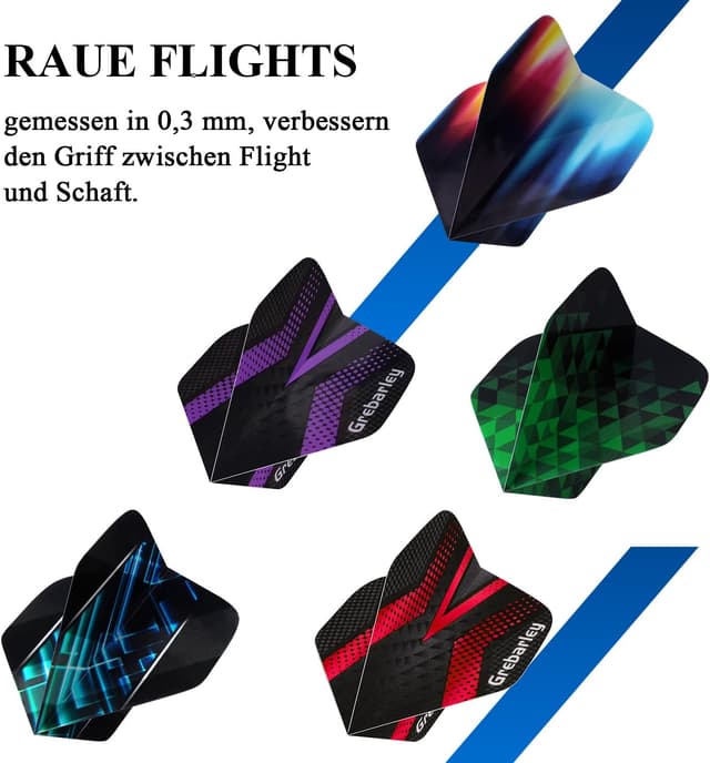 Thumbnail 6 de Grebarley Steeldarts mit Metallspitze, 12 Stück