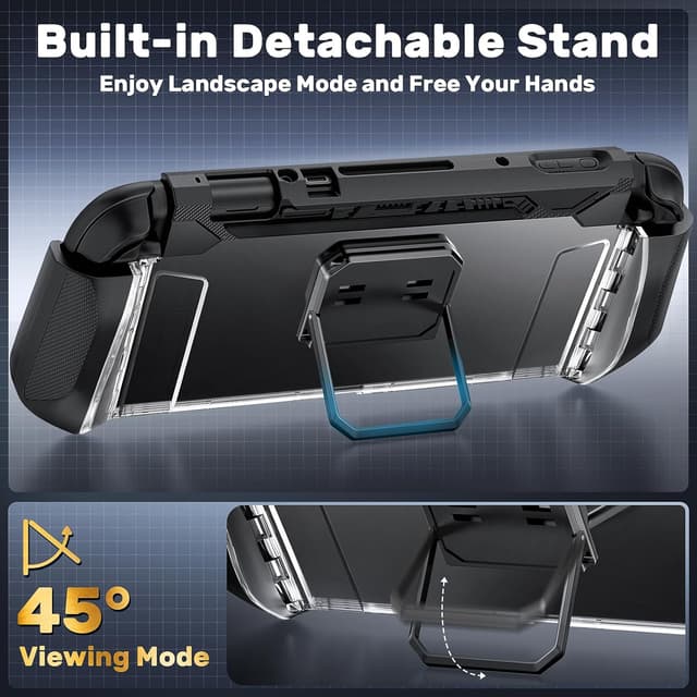 Detalle 2 de daydayup Carrying Protective Case Compatible with Nintendo Switch 2, Dockable Switch 2 Cover with Detachable Metal Bracket and Strap for Power Bank, Comprehensive Protection
daydayup Carrying Protective Case Compatibl…