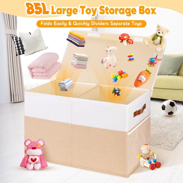Thumbnail 1 de Mabahoo Large Toy Box 25"x13"x16" Storage Chest