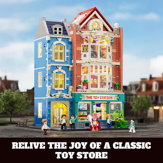 Thumbnail 6 de Lumibricks Lumibricks Toy Store Building Set with Light (3086 pcs) – modular 2-in-1 Bauhaus & dollhouse model with USB lighting