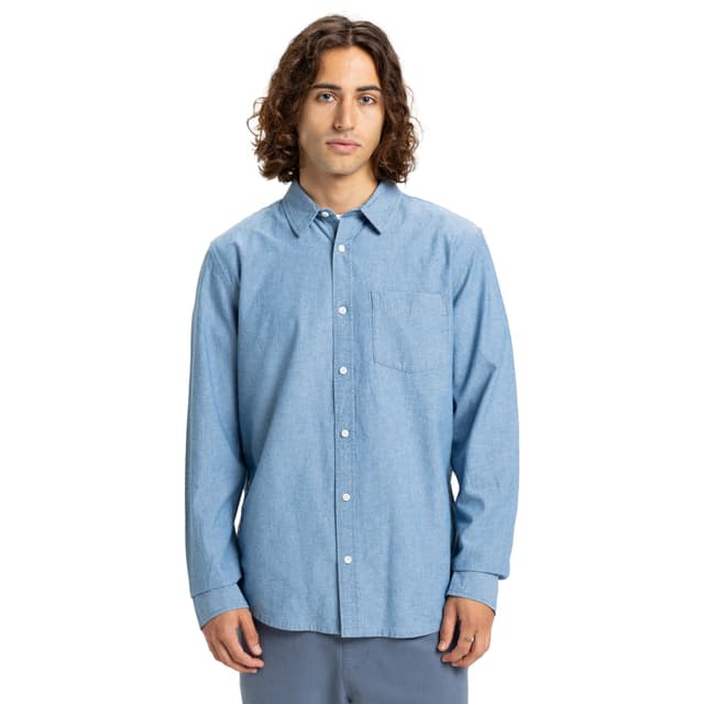 Detalle de Quiksilver Yosemite Chambray camisa de hombre