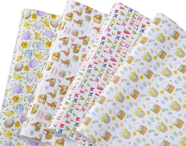 Detalle de HBell Easter Wrapping Paper 8 Sheets