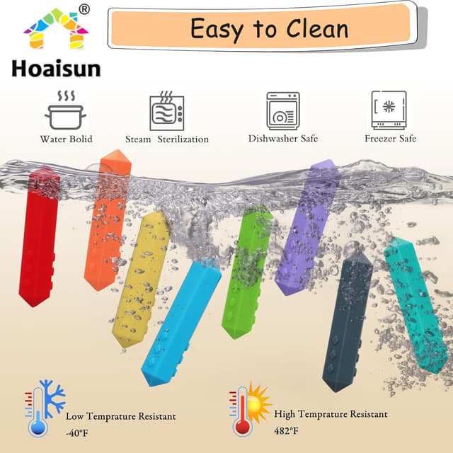 Thumbnail 5 de Sensory Chew Necklace Buddy 8 Pack silicone chew necklace